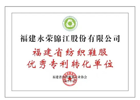 【bg视讯官网荣誉】bg视讯官网股份荣获福建省纺织鞋服优秀专利转化单位